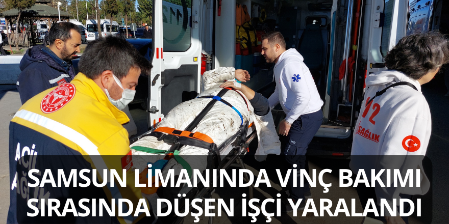 Samsun Limanında Vinç Bakımı Sırasında Düşen İşçi Yaralandı