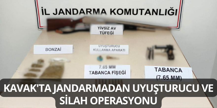 Kavak'ta Jandarmadan Uyuşturucu ve Silah Operasyonu