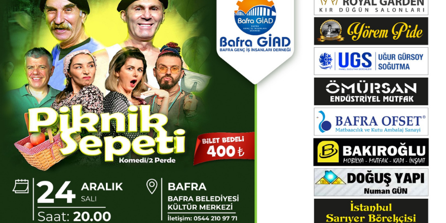 Bafra Giad'ın Organize Ettiği "Piknik Sepeti" Tiyatro Oyunu