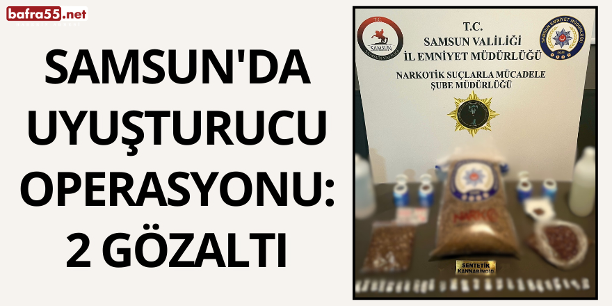 Samsun'da uyuşturucu operasyonu: 2 gözaltı