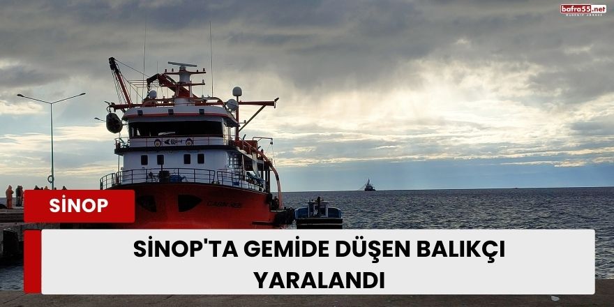 Sinop'ta gemide düşen balıkçı yaralandı