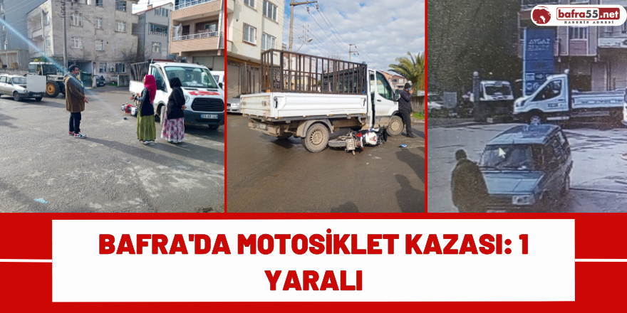 Bafra'da Motosiklet Kazası: 1 Yaralı