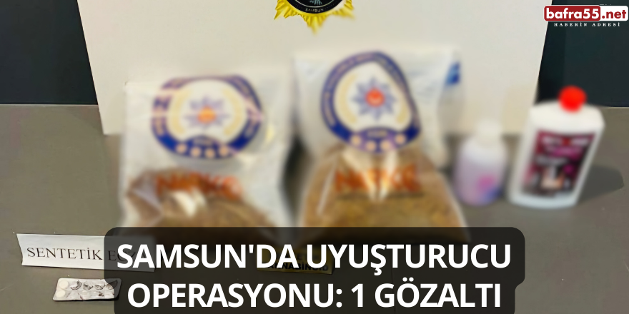 Samsun'da uyuşturucu operasyonu: 1 gözaltı