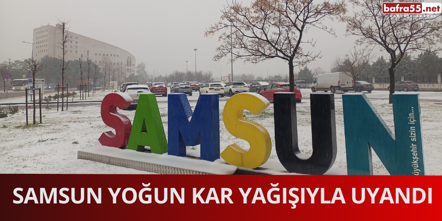 Samsun Yoğun Kar Yağışıyla Uyandı