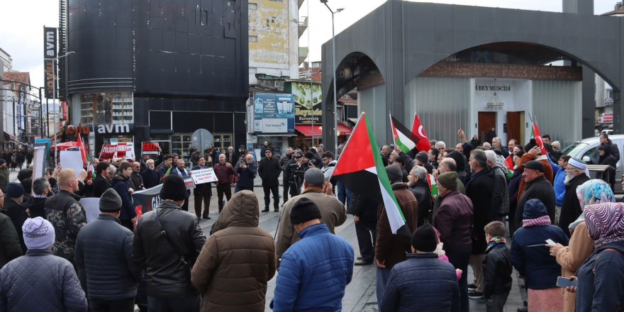 Samsun’da “Gazze Boşaltılamaz” Tepkisi