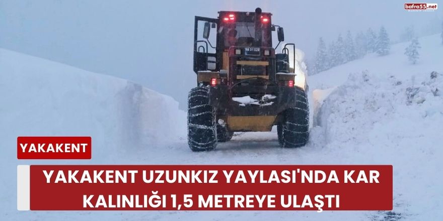 Yakakent Uzunkız Yaylası'nda Kar Kalınlığı 1,5 Metreye Ulaştı