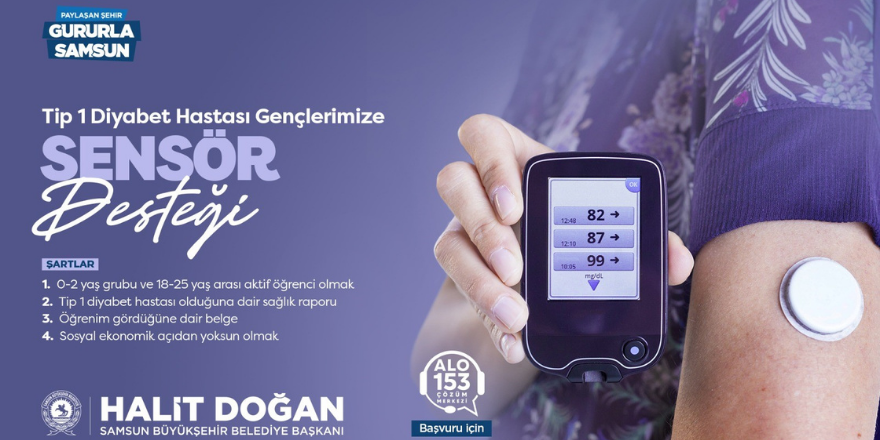 Diyabetli Gençlere Samsun Belediyesi’nden Sensör Desteği