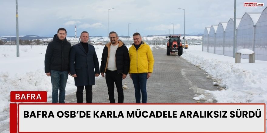 Bafra OSB’de Karla Mücadele Aralıksız Sürdü