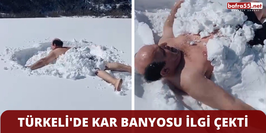 Türkeli'de Kar Banyosu İlgi Çekti