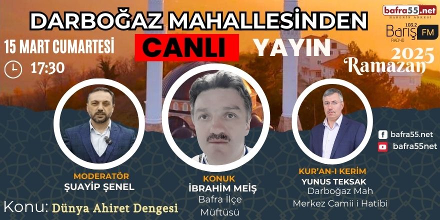 16 Mart 2025 Ramazan Programı Konumuz "Dünya Ahiret Dengesi"