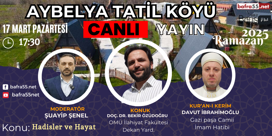 17 Mart 2025 Ramazan Programı Konumuz "Hadisler ve Hayat"