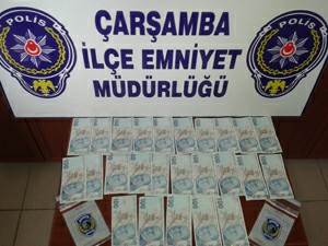 ÇARŞAMBA'DA SAHTE 25 ADET 100'LÜK BANKNOT ELE GEÇİRİLDİ