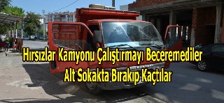 BAFRA'DA KAMYONU ÇALIŞTIRMAYINCA ÇALAMADILAR