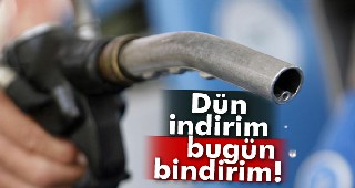 Benzine dün indirim, bugün zam