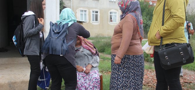 Bafra'da Yaşlı kadın polisi harekete geçirdi