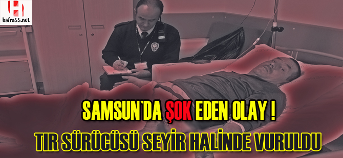 TIR sürücüsü seyir halindeki aracının içinde vuruldu