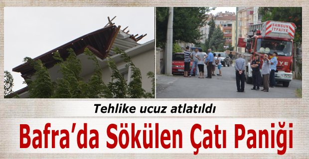 Sökülen çatı panik yarattı