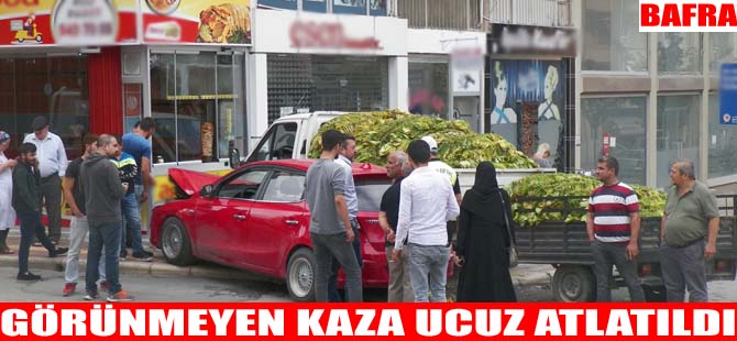 Bafra ‘da Trafik Kazası Ucuz Atlatıldı