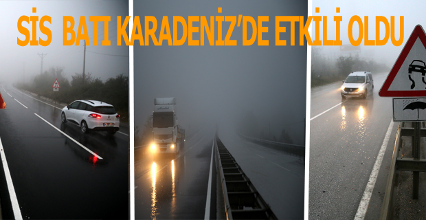 Batı Karadeniz'de Sis Etkili Oldu