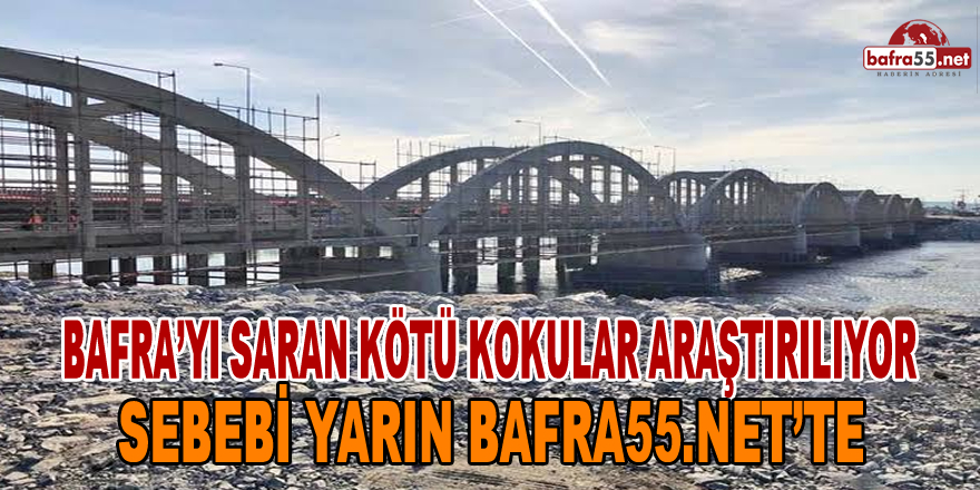 Bafra'da çıkan kötü kokuların nedeni yarın bafra55 haberde