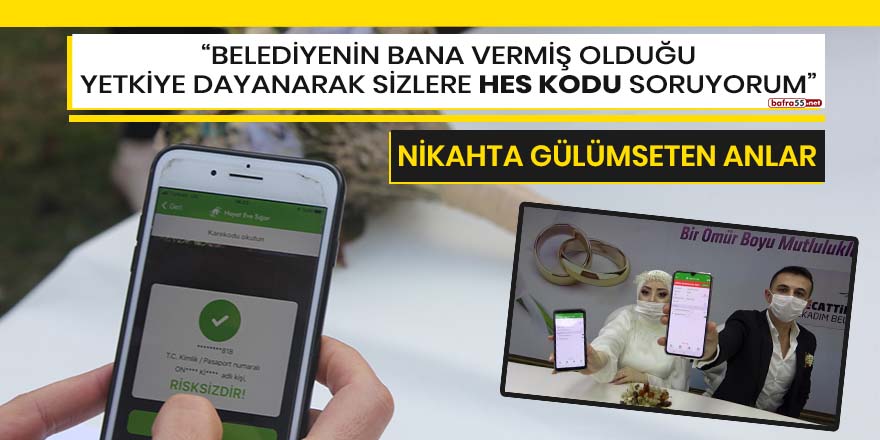 Samsun'da kıyılan nikahta gülümseten anlar