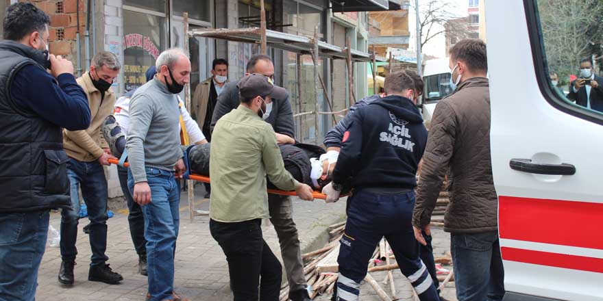 Çarşamba'da İskeleden düşen işçi yaralandı