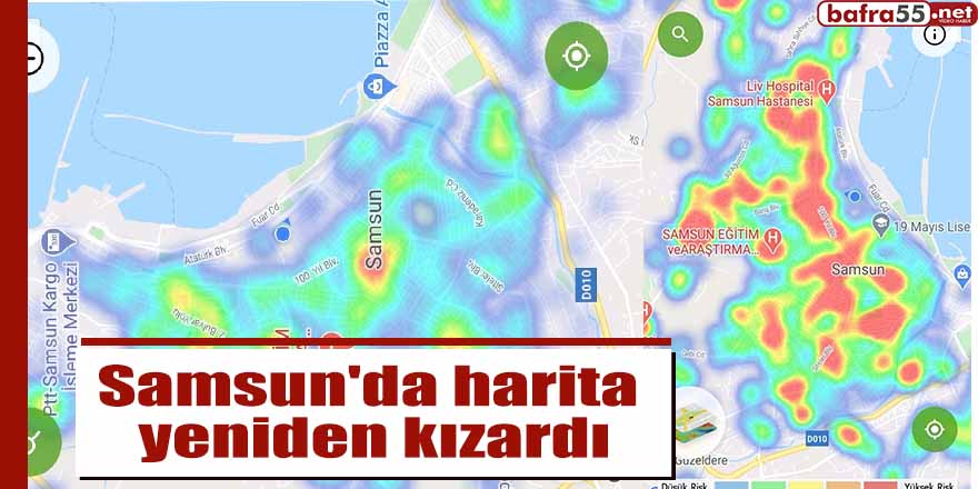 Samsun'da harita yeniden kızardı