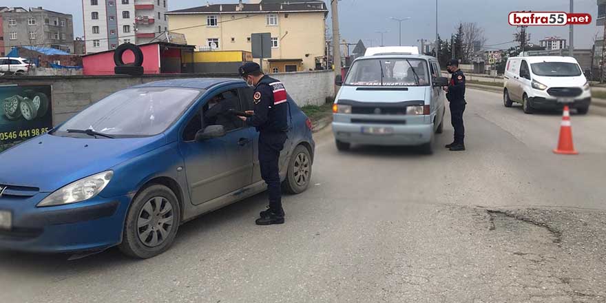 İlkadım Jandarma'dan Cumartesi kısıtlamasında denetim