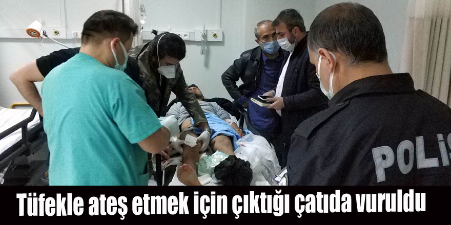 Tüfekle ateş etmek için çıktığı çatıda vuruldu