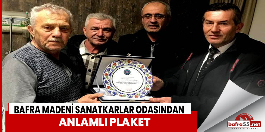 Bafra Madeni Sanatkarlar Odasından Anlamlı Vefa