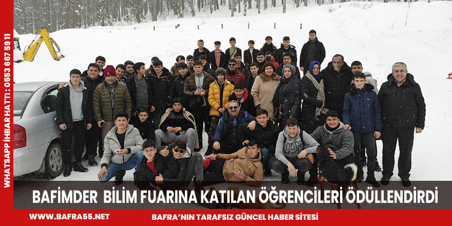 BAFİMDER  BİLİM FUARINA KATILAN ÖĞRENCİLERİ ÖDÜLLENDİRDİ