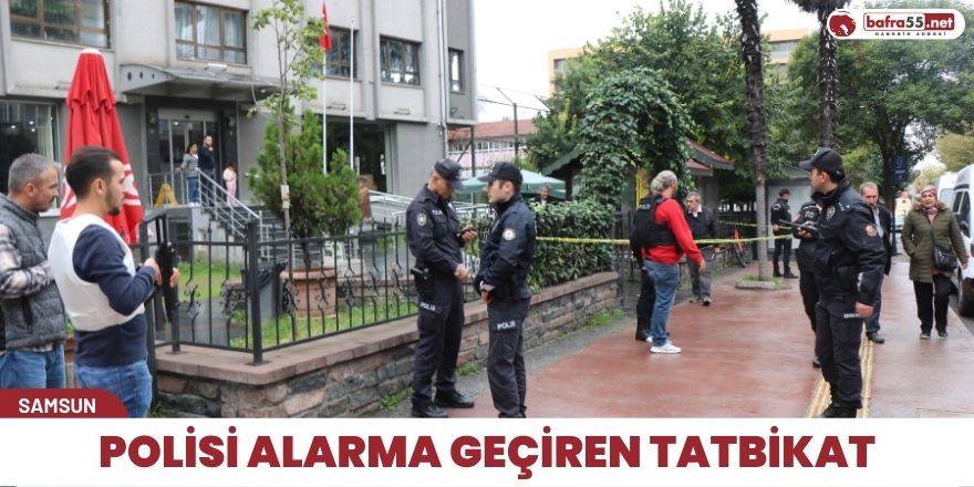 Polisi alarma geçiren tatbikat