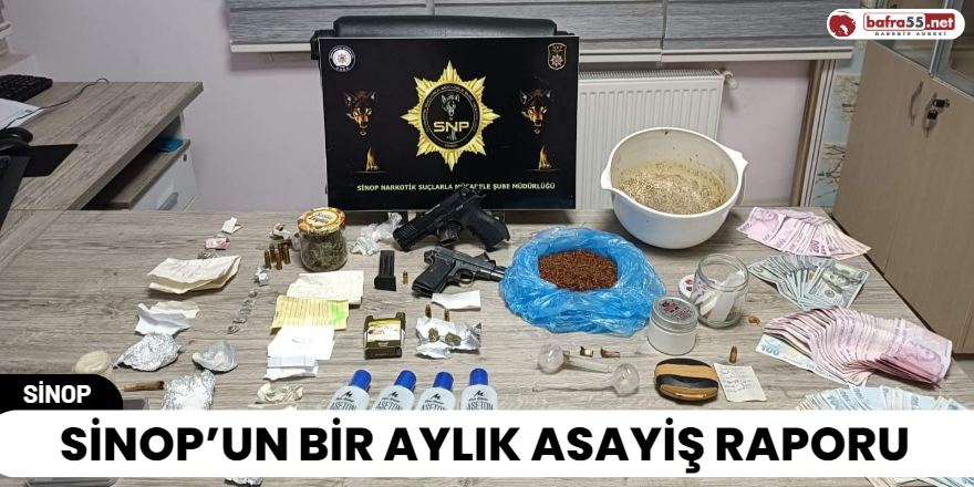 Sinop’un Bir Aylık Asayiş Raporu