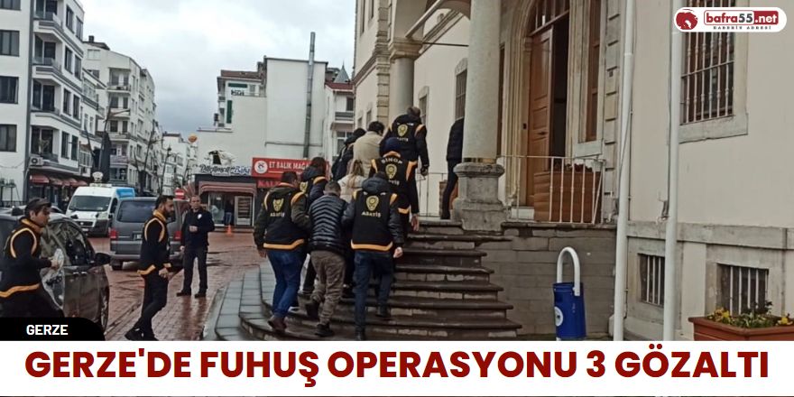 Gerze'de Fuhuş Operasyonu 3 Gözaltı