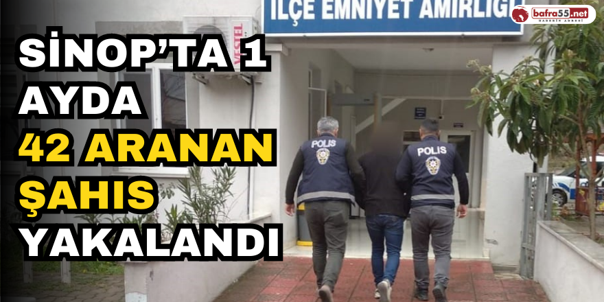 Sinop’ta 1 Ayda 42 Aranan Şahıs Yakalandı