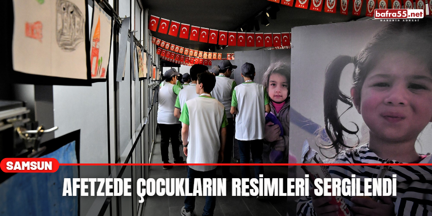 Afetzede Çocukların Resimleri Sergilendi