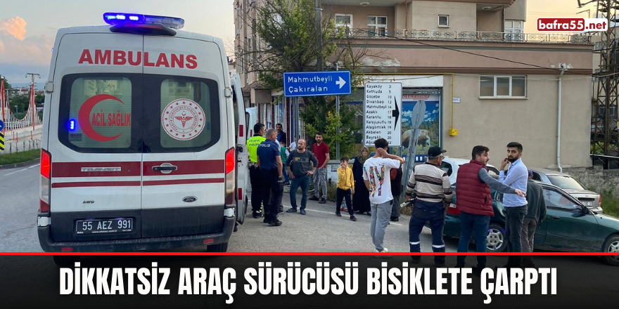 Dikkatsiz Araç Sürücüsü Bisiklete Çarptı