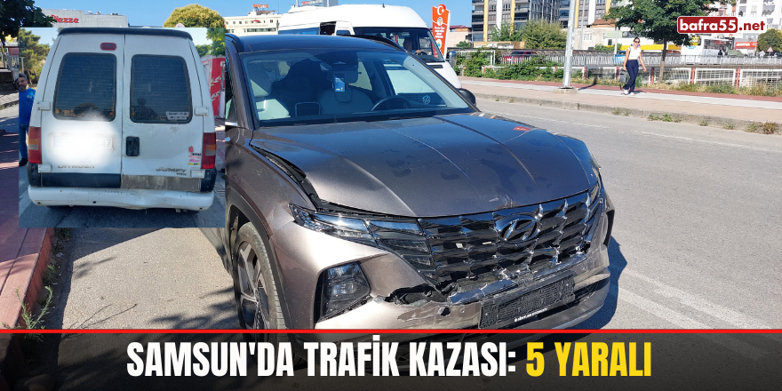 Samsun'da trafik kazası: 5 yaralı