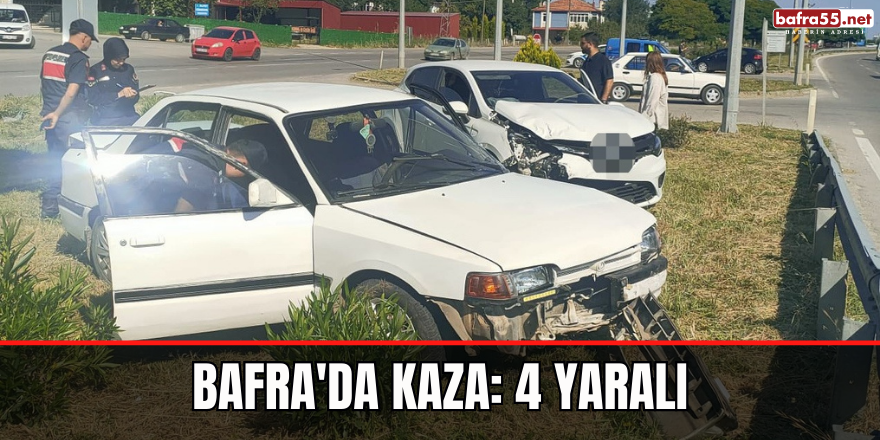 Bafra'da Kaza: 4 Yaralı