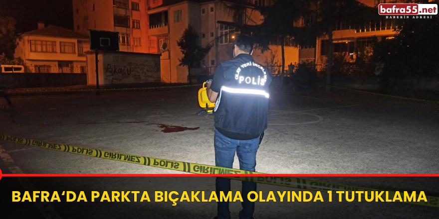 Bafra'da Parkta Bıçaklama Olayında 1 Tutuklama