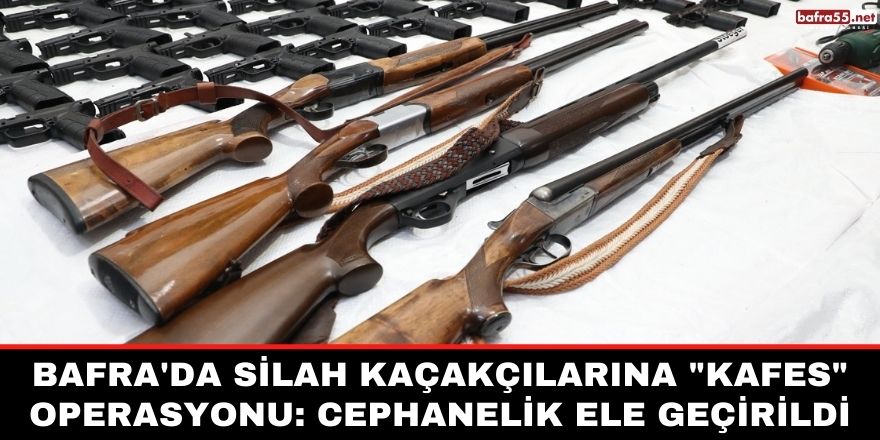 Bafra'da Silah kaçakçılarına "Kafes" operasyonu: Cephanelik ele geçirildi