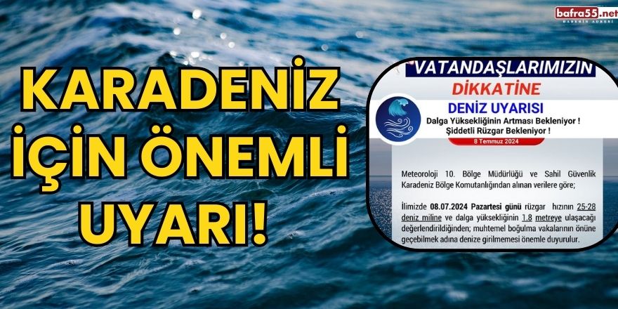 Karadeniz'de denize girecekler dikkat! 'denize girilmemesi' uyarısı yapıldı