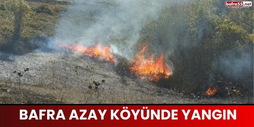 AZAY KÖYÜNDE YANGIN