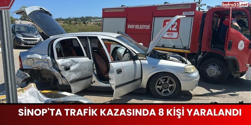 Sinop'ta Trafik Kazasında 8 Kişi Yaralandı