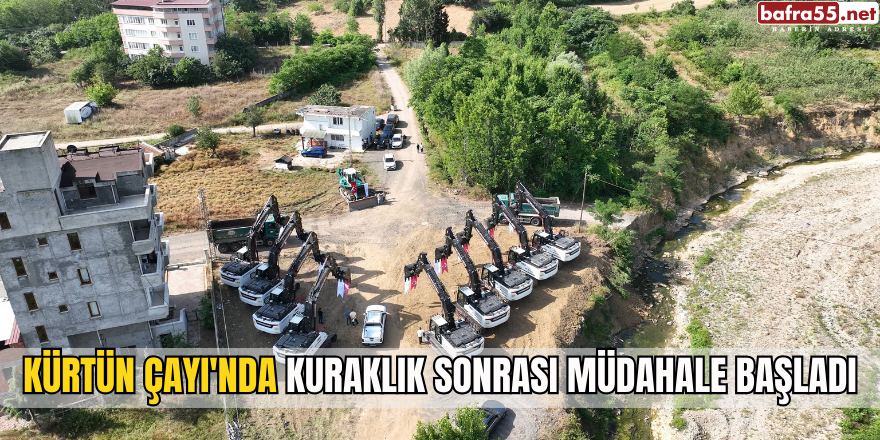 Kürtün Çayı'nda Kuraklık Sonrası Müdahale Başladı