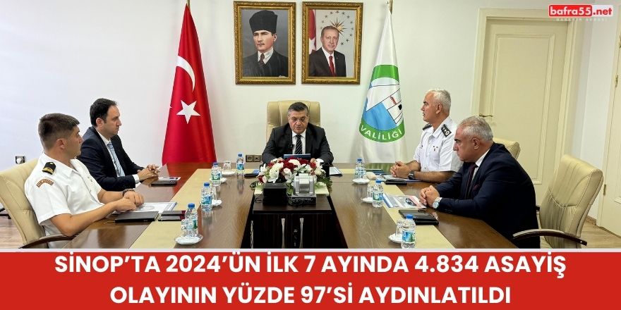 Sinop’ta 2024’ün İlk 7 Ayında 4.834 Asayiş Olayının Yüzde 97’si Aydınlatıldı