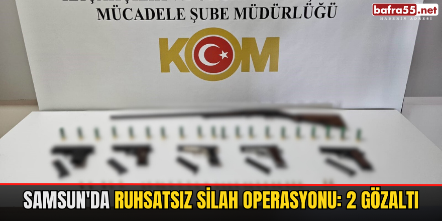 Samsun'da Ruhsatsız Silah Operasyonu: 2 Gözaltı