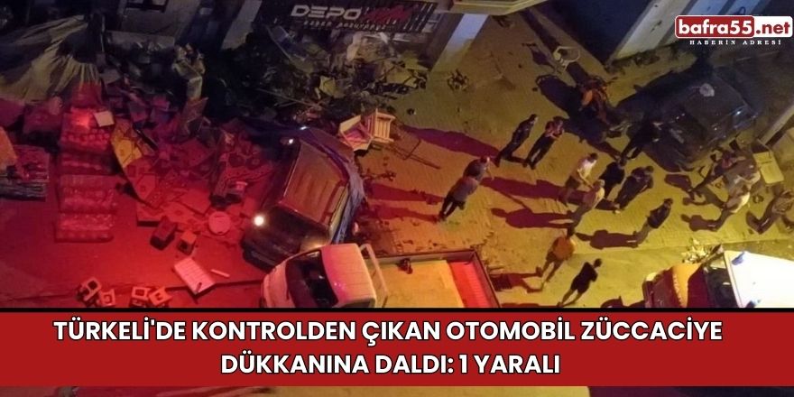 Türkeli'de Kontrolden Çıkan Otomobil Züccaciye Dükkanına Daldı: 1 Yaralı