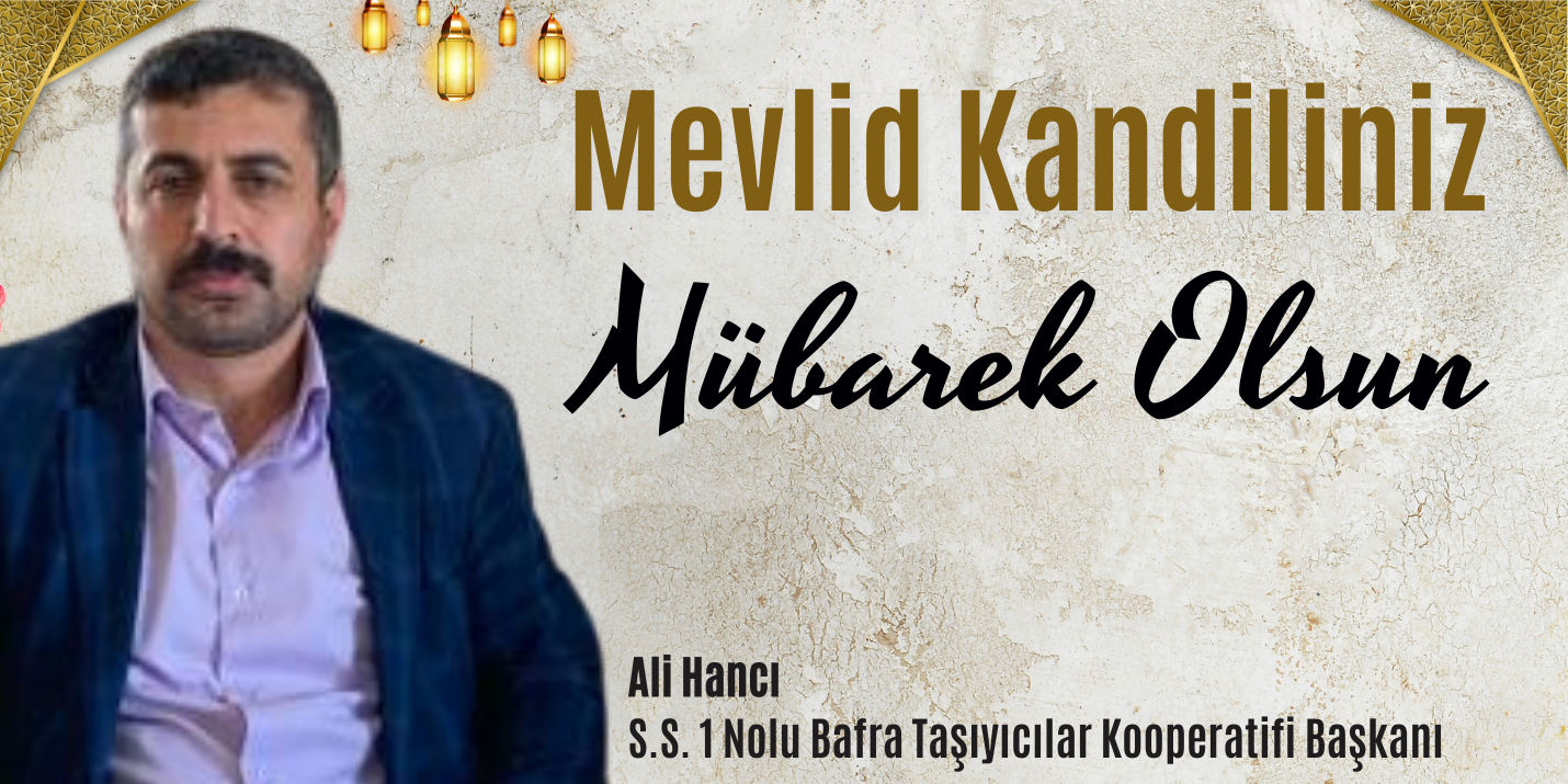 Başkan Ali Hancı Mevlid Kandili Mesajı