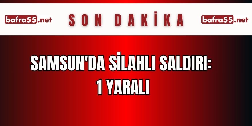 Samsun'da silahlı saldırı: 1 yaralı